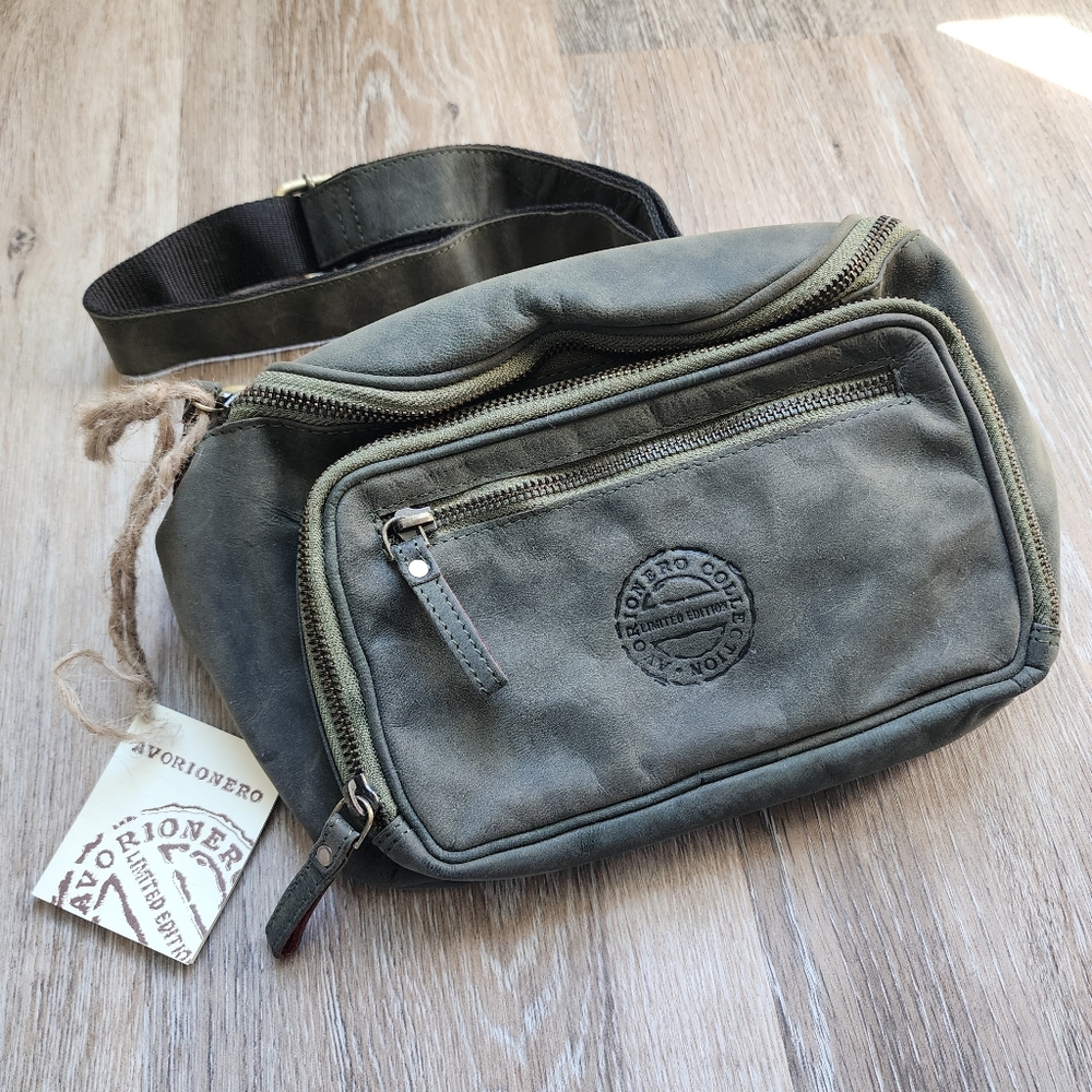 AVORIONERO Collection Limited Edition Genuine Leather Fanny Pack